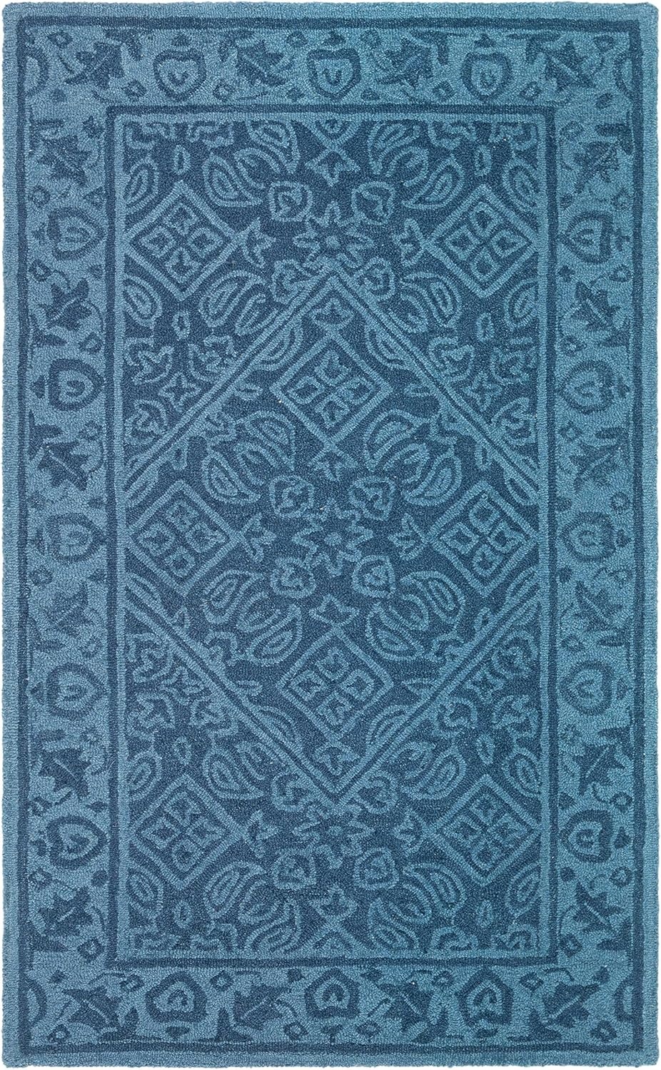 image:imageSAFAVIEH Area Rug 8x10 Dip Dye Collection Large Navy Blue Handmade Wool Ideal for Living Room Bedroom Office Dining Space DDY151NNavy Blue