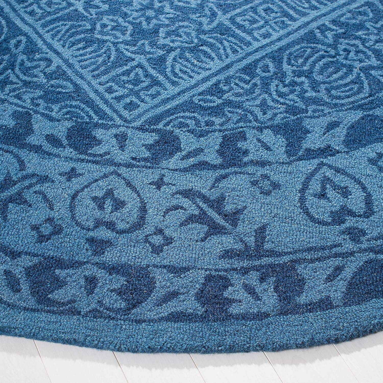 image:imageSAFAVIEH Area Rug 8x10 Dip Dye Collection Large Navy Blue Handmade Wool Ideal for Living Room Bedroom Office Dining Space DDY151NNavy Blue