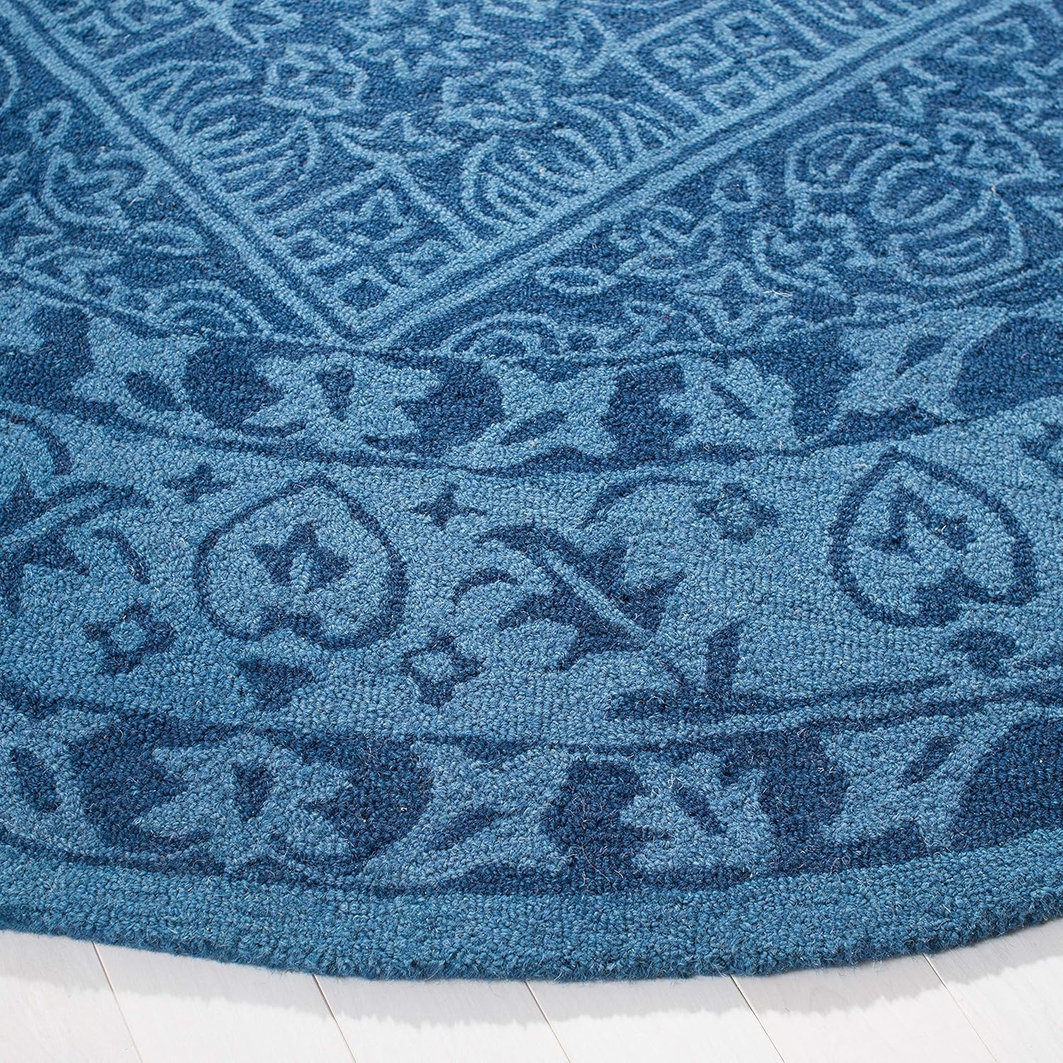 image:imageSAFAVIEH Area Rug 8x10 Dip Dye Collection Large Navy Blue Handmade Wool Ideal for Living Room Bedroom Office Dining Space DDY151NNavy Blue