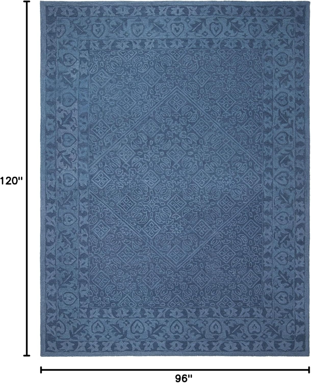 image:imageSAFAVIEH Area Rug 8x10 Dip Dye Collection Large Navy Blue Handmade Wool Ideal for Living Room Bedroom Office Dining Space DDY151NNavy Blue