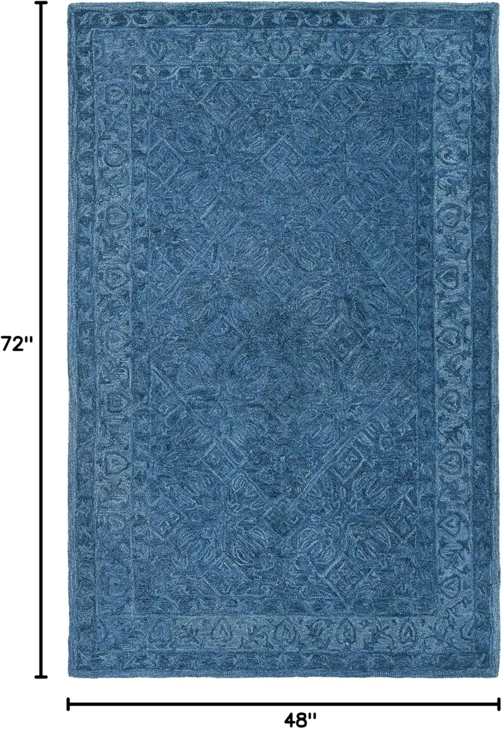 image:imageSAFAVIEH Area Rug 8x10 Dip Dye Collection Large Navy Blue Handmade Wool Ideal for Living Room Bedroom Office Dining Space DDY151NNavy Blue