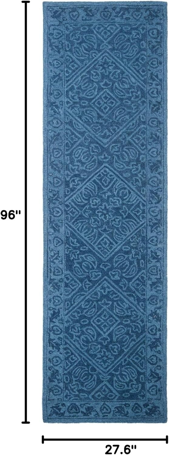 image:imageSAFAVIEH Area Rug 8x10 Dip Dye Collection Large Navy Blue Handmade Wool Ideal for Living Room Bedroom Office Dining Space DDY151NNavy Blue