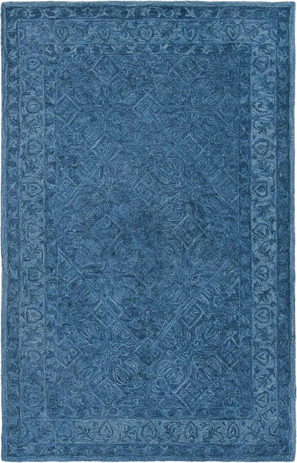 image:imageSAFAVIEH Area Rug 8x10 Dip Dye Collection Large Navy Blue Handmade Wool Ideal for Living Room Bedroom Office Dining Space DDY151NNavy Blue