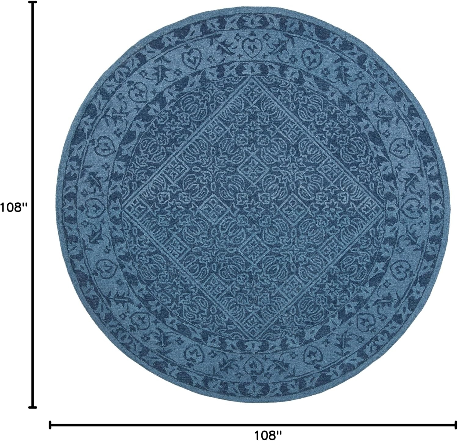 image:imageSAFAVIEH Area Rug 8x10 Dip Dye Collection Large Navy Blue Handmade Wool Ideal for Living Room Bedroom Office Dining Space DDY151NNavy Blue