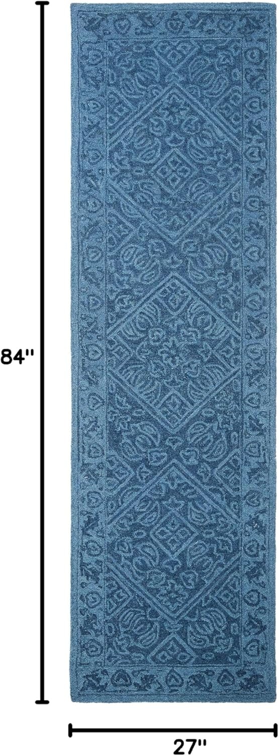 image:imageSAFAVIEH Area Rug 8x10 Dip Dye Collection Large Navy Blue Handmade Wool Ideal for Living Room Bedroom Office Dining Space DDY151NNavy Blue