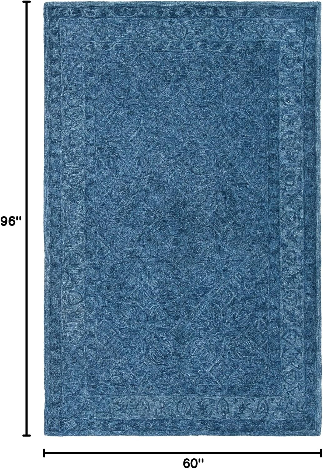 image:imageSAFAVIEH Area Rug 8x10 Dip Dye Collection Large Navy Blue Handmade Wool Ideal for Living Room Bedroom Office Dining Space DDY151NNavy Blue