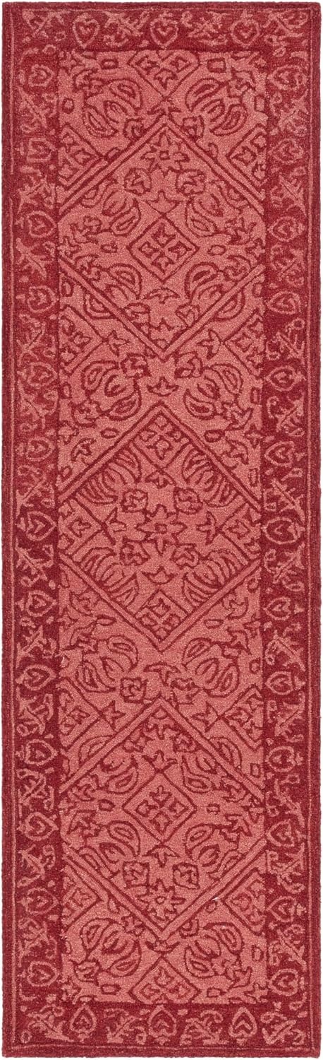 image:imageSAFAVIEH Area Rug 8x10 Dip Dye Collection Large Navy Blue Handmade Wool Ideal for Living Room Bedroom Office Dining Space DDY151NRed
