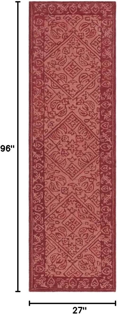 image:imageSAFAVIEH Area Rug 8x10 Dip Dye Collection Large Navy Blue Handmade Wool Ideal for Living Room Bedroom Office Dining Space DDY151NRed