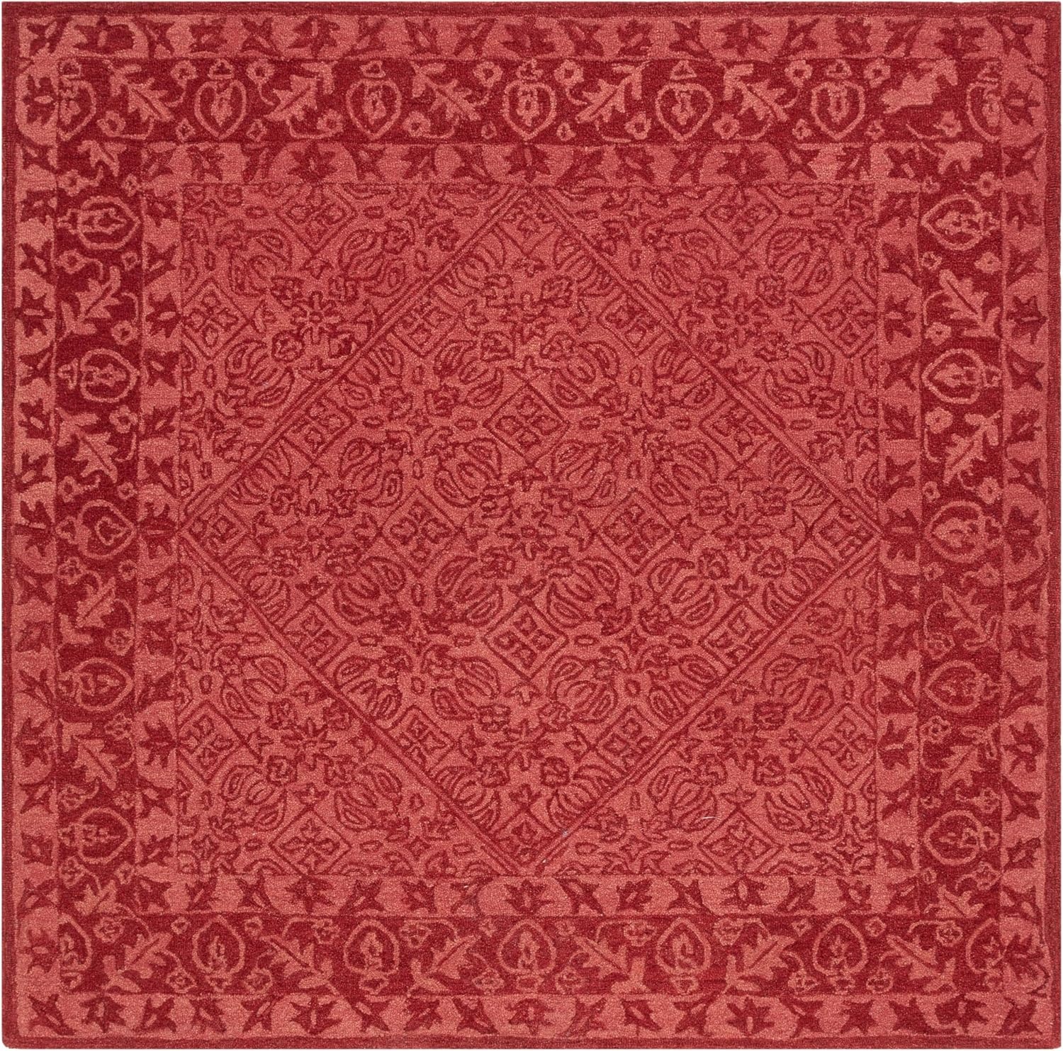 image:imageSAFAVIEH Area Rug 8x10 Dip Dye Collection Large Navy Blue Handmade Wool Ideal for Living Room Bedroom Office Dining Space DDY151NRed