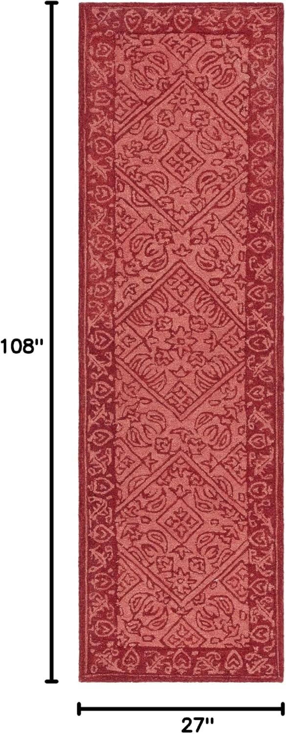 image:imageSAFAVIEH Area Rug 8x10 Dip Dye Collection Large Navy Blue Handmade Wool Ideal for Living Room Bedroom Office Dining Space DDY151NRed