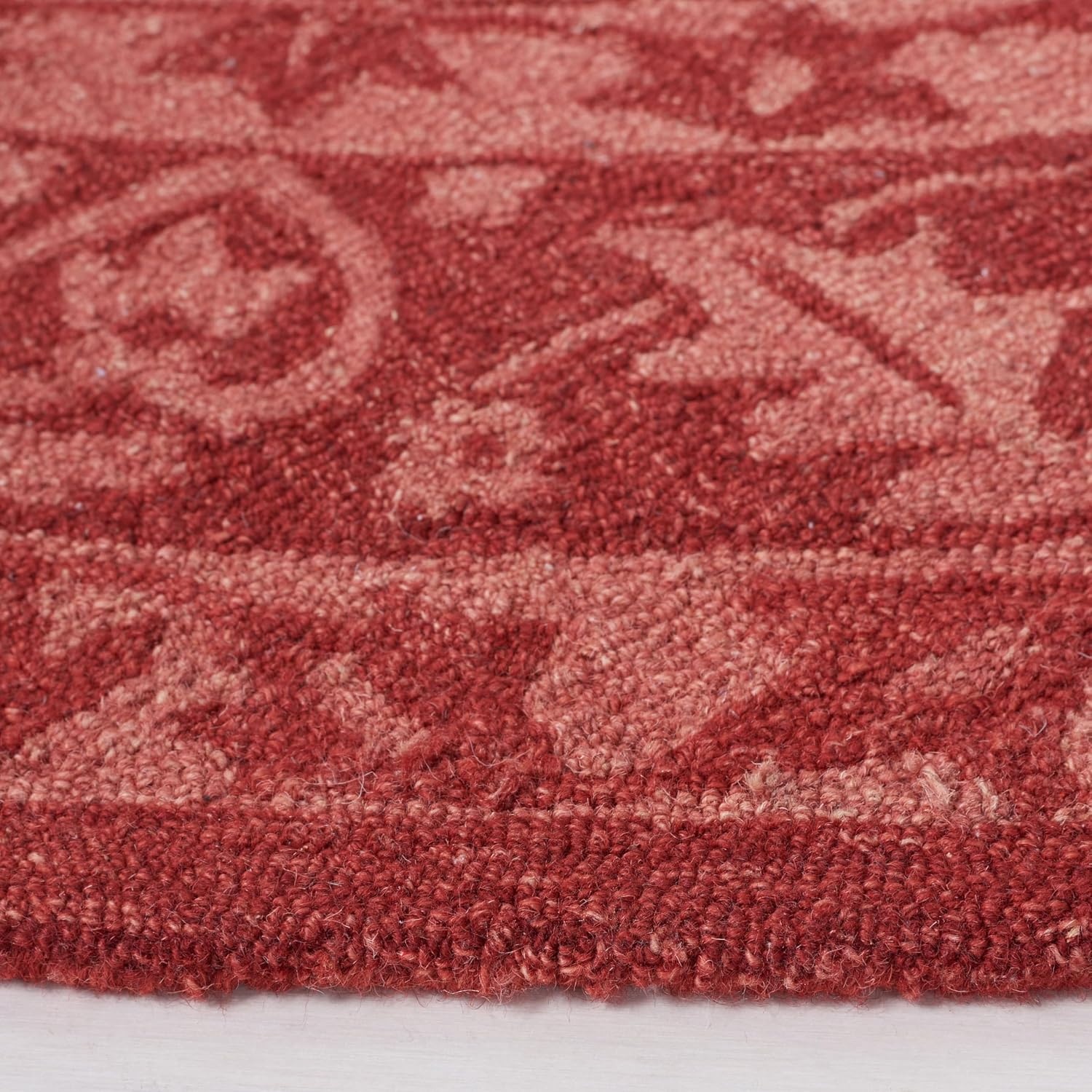 image:imageSAFAVIEH Area Rug 8x10 Dip Dye Collection Large Navy Blue Handmade Wool Ideal for Living Room Bedroom Office Dining Space DDY151NRed