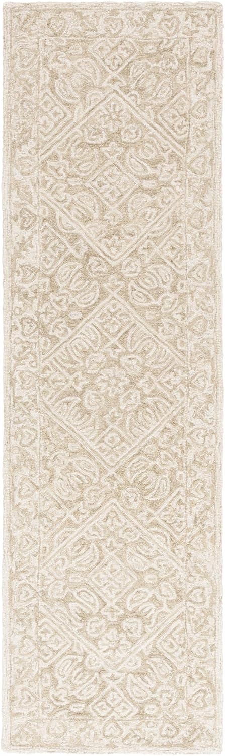 image:imageSAFAVIEH Area Rug 8x10 Dip Dye Collection Large Navy Blue Handmade Wool Ideal for Living Room Bedroom Office Dining Space DDY151NSageIvory