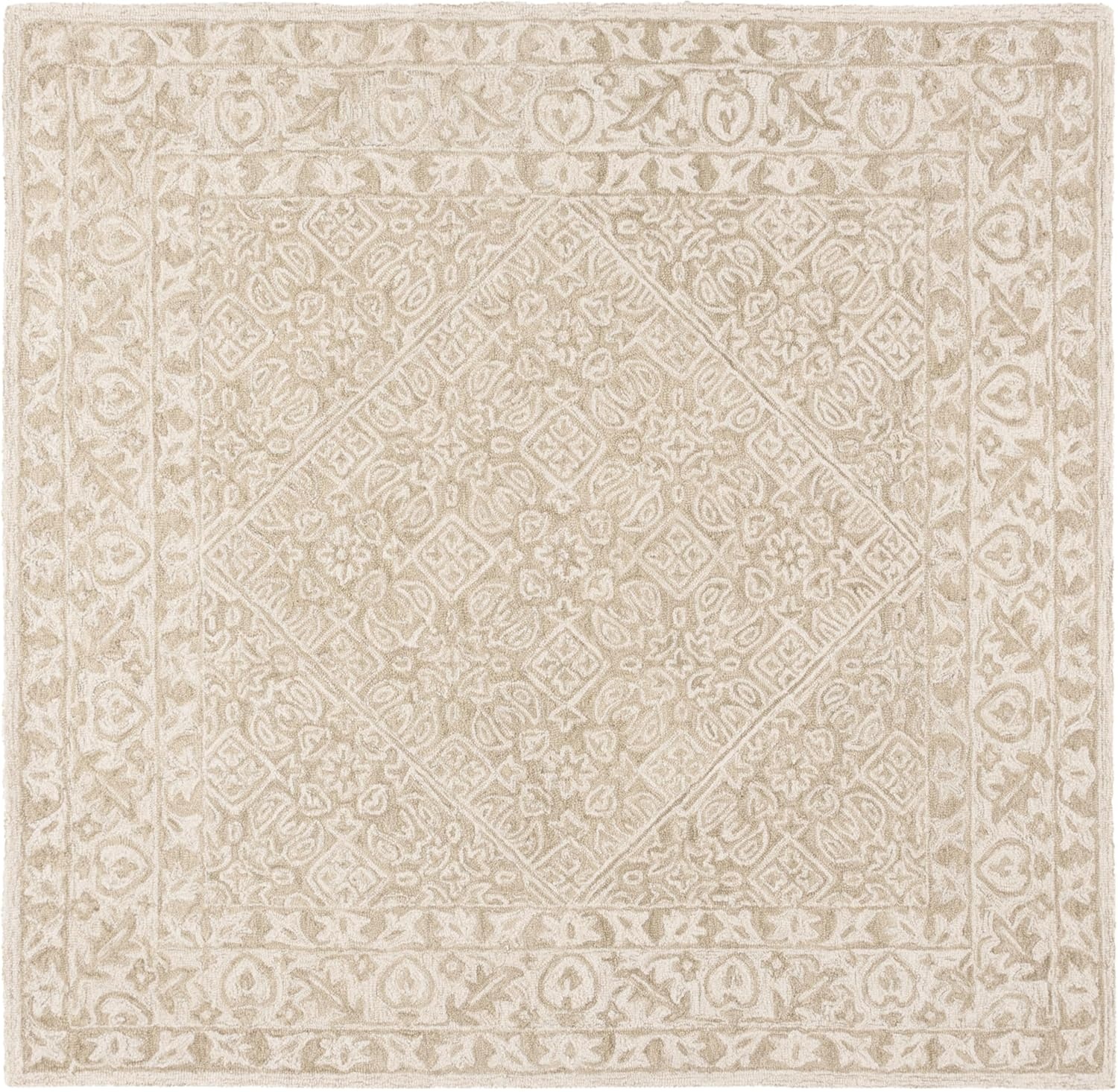 image:imageSAFAVIEH Area Rug 8x10 Dip Dye Collection Large Navy Blue Handmade Wool Ideal for Living Room Bedroom Office Dining Space DDY151NSageIvory