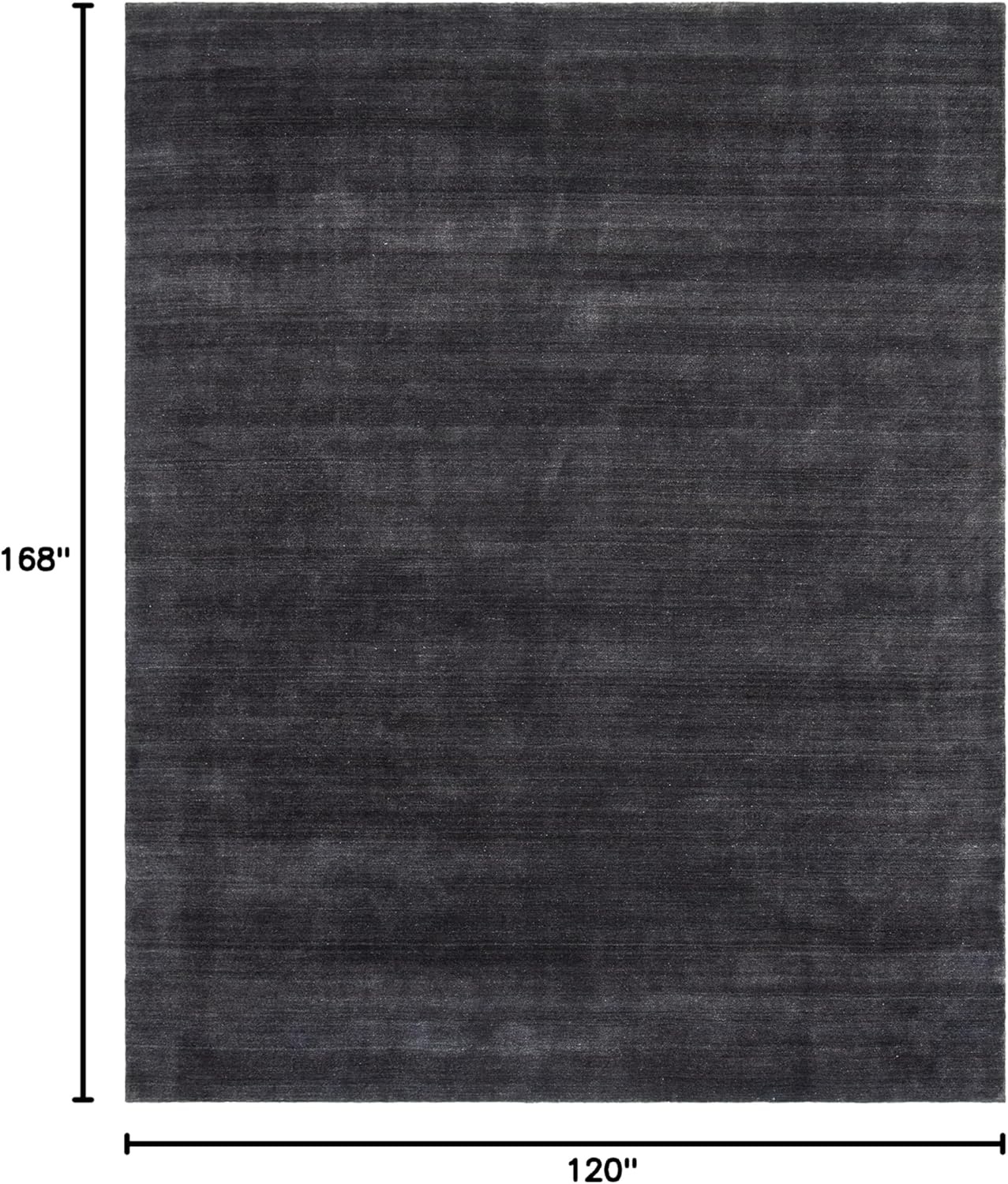 image:imageSAFAVIEH Area Rug 8x10 Himalaya Collection Large Stone Handmade Wool Ideal for Living Room Bedroom Office Dining Space HIM820ABlack