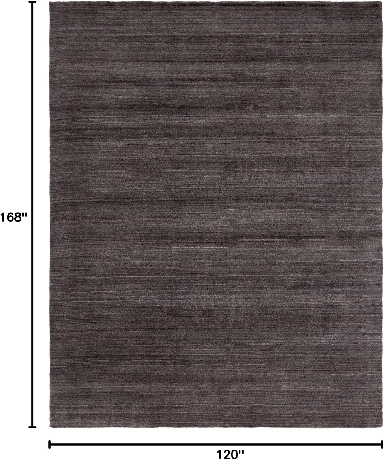 image:imageSAFAVIEH Area Rug 8x10 Himalaya Collection Large Stone Handmade Wool Ideal for Living Room Bedroom Office Dining Space HIM820ACharcoal