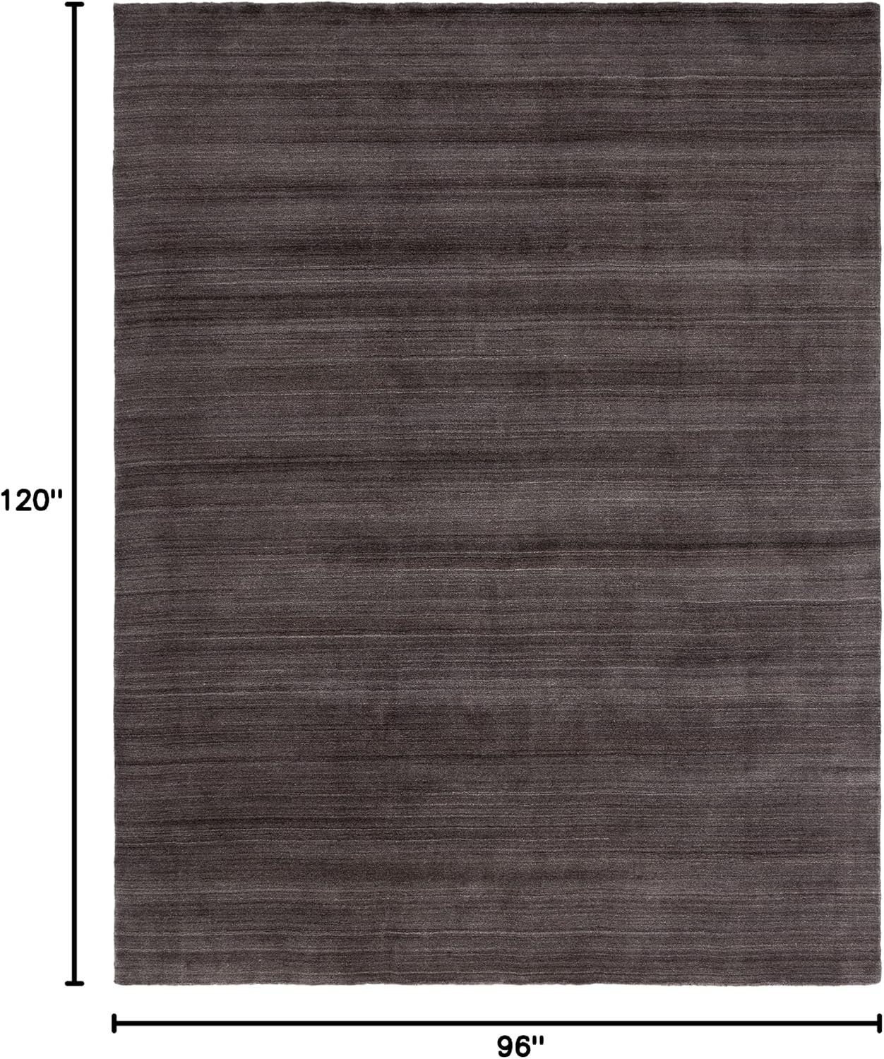 image:imageSAFAVIEH Area Rug 8x10 Himalaya Collection Large Stone Handmade Wool Ideal for Living Room Bedroom Office Dining Space HIM820ACharcoal