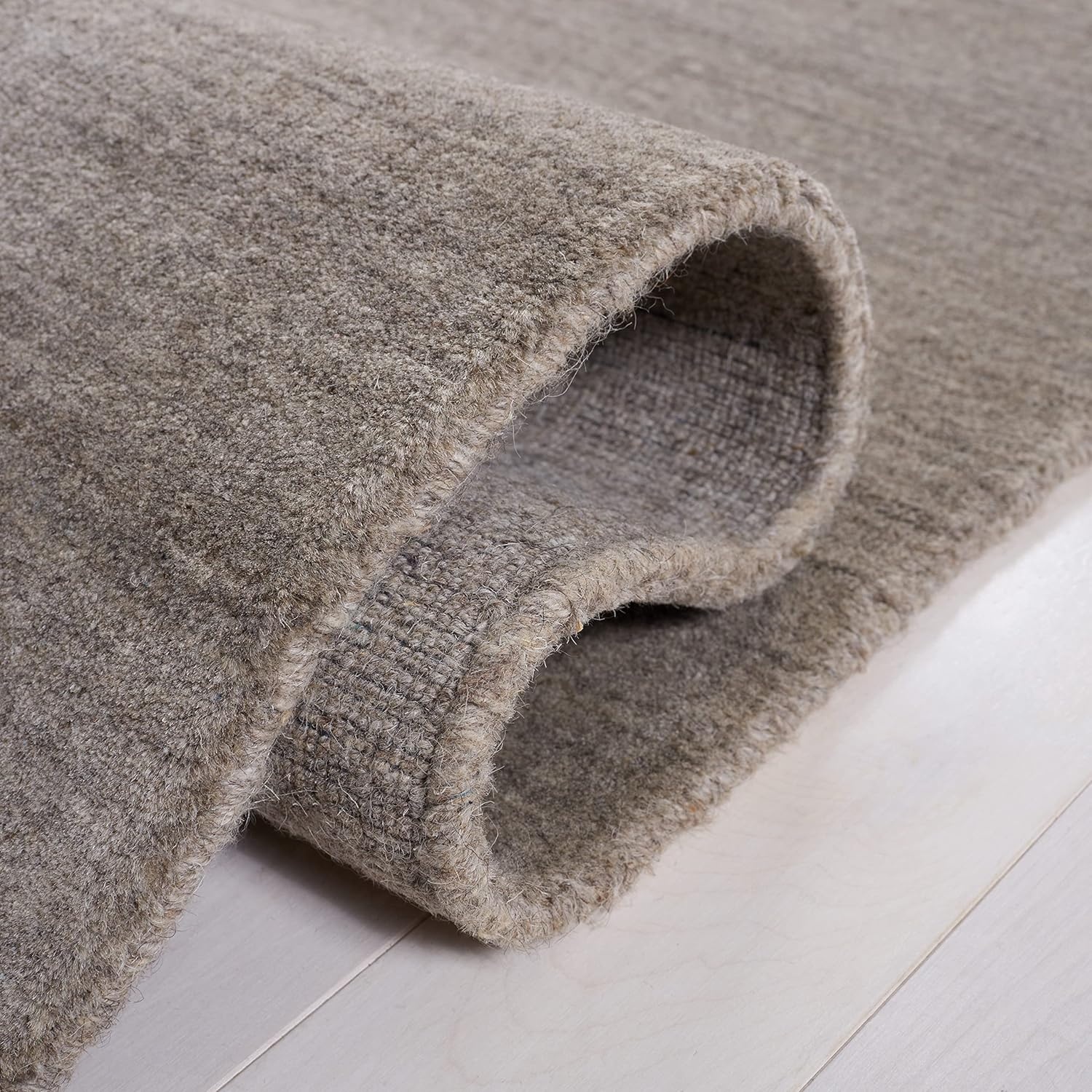 image:imageSAFAVIEH Area Rug 8x10 Himalaya Collection Large Stone Handmade Wool Ideal for Living Room Bedroom Office Dining Space HIM820APewter