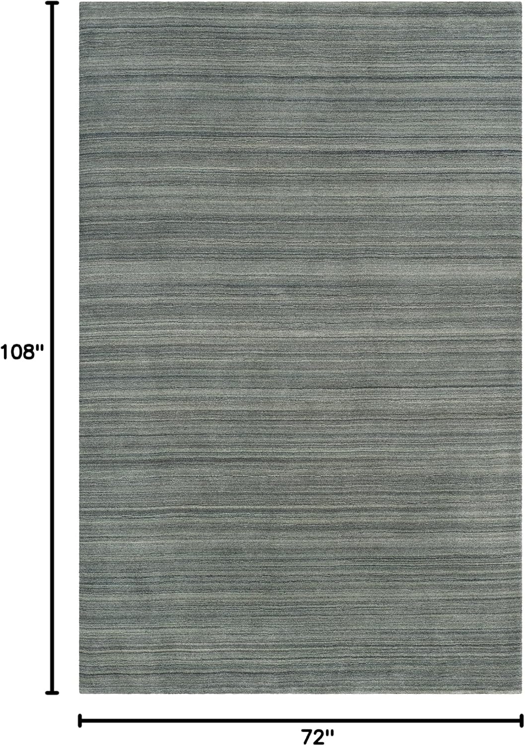 image:imageSAFAVIEH Area Rug 8x10 Himalaya Collection Large Stone Handmade Wool Ideal for Living Room Bedroom Office Dining Space HIM820ASlateBlue