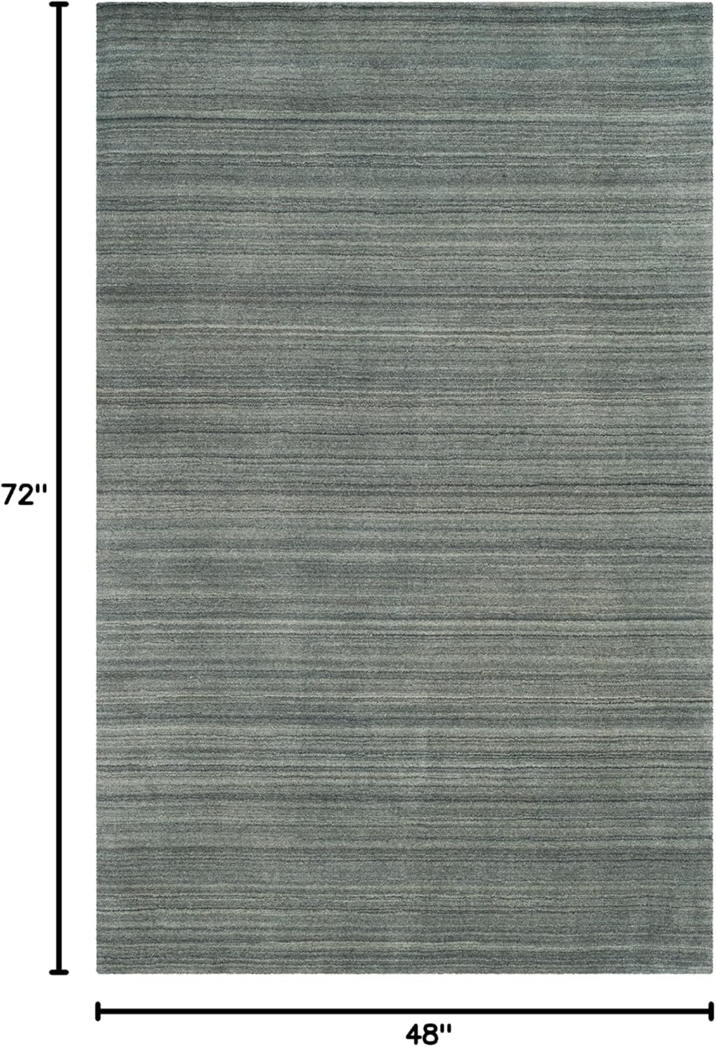 image:imageSAFAVIEH Area Rug 8x10 Himalaya Collection Large Stone Handmade Wool Ideal for Living Room Bedroom Office Dining Space HIM820ASlateBlue