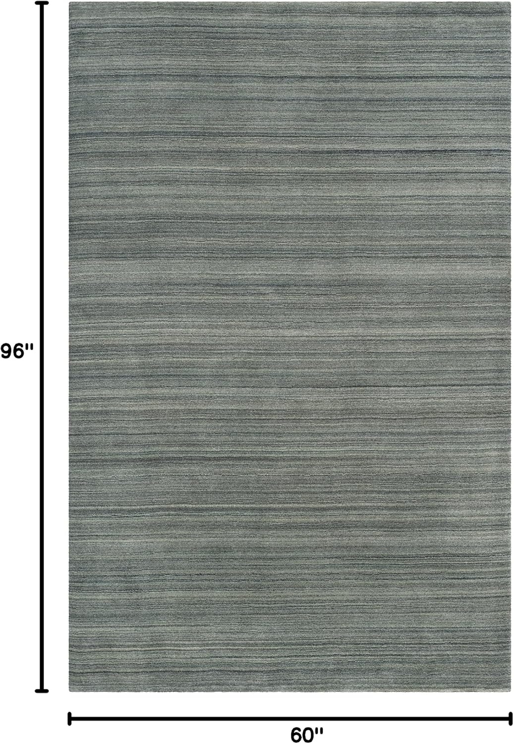 image:imageSAFAVIEH Area Rug 8x10 Himalaya Collection Large Stone Handmade Wool Ideal for Living Room Bedroom Office Dining Space HIM820ASlateBlue