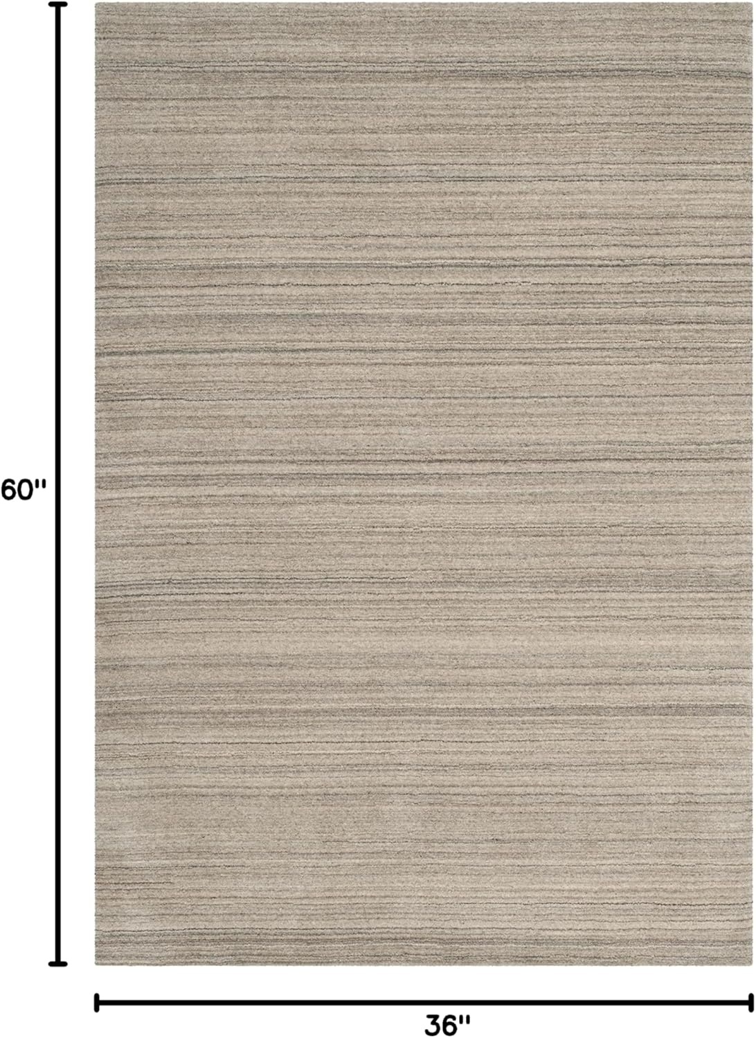image:imageSAFAVIEH Area Rug 8x10 Himalaya Collection Large Stone Handmade Wool Ideal for Living Room Bedroom Office Dining Space HIM820AStone