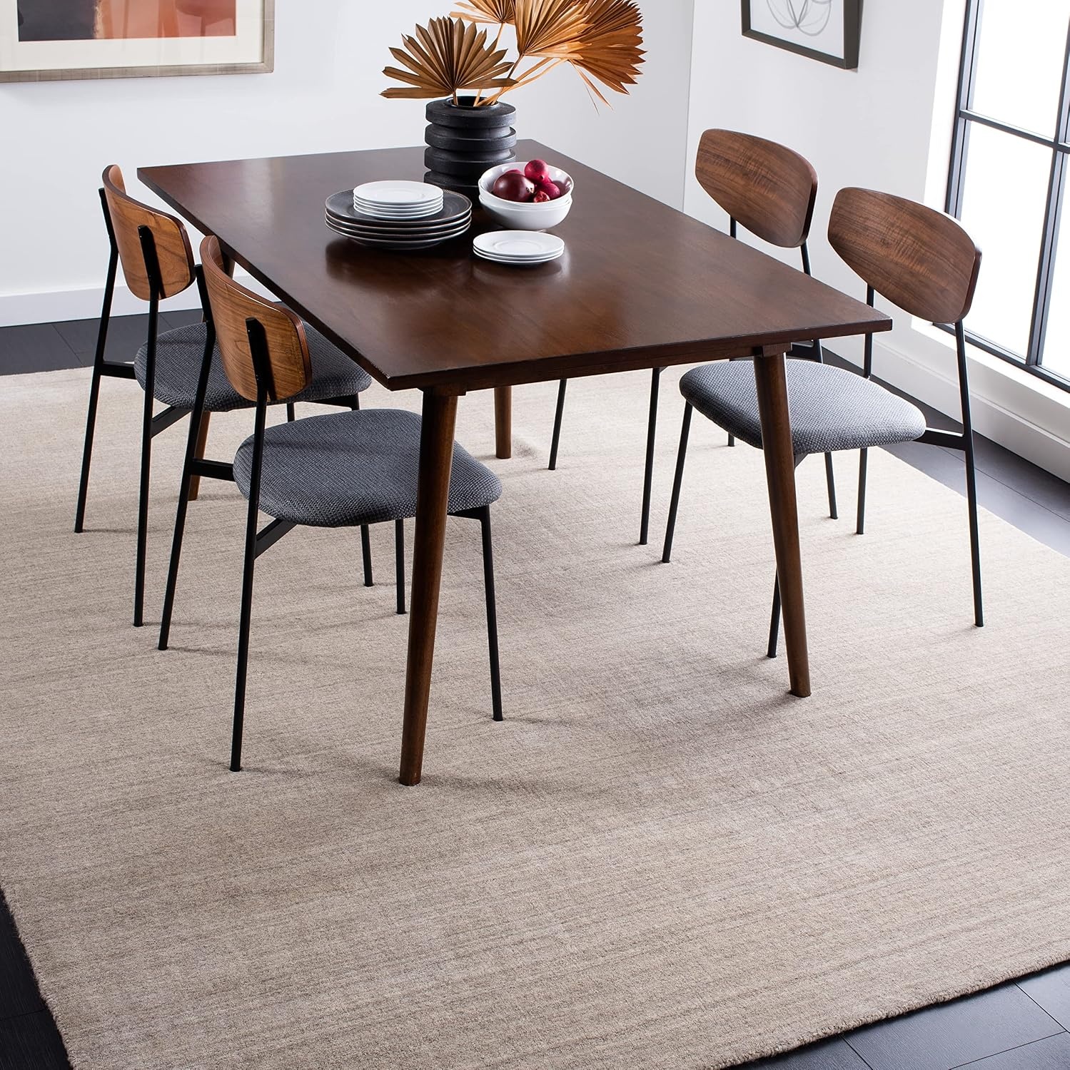 image:imageSAFAVIEH Area Rug 8x10 Himalaya Collection Large Stone Handmade Wool Ideal for Living Room Bedroom Office Dining Space HIM820AStone