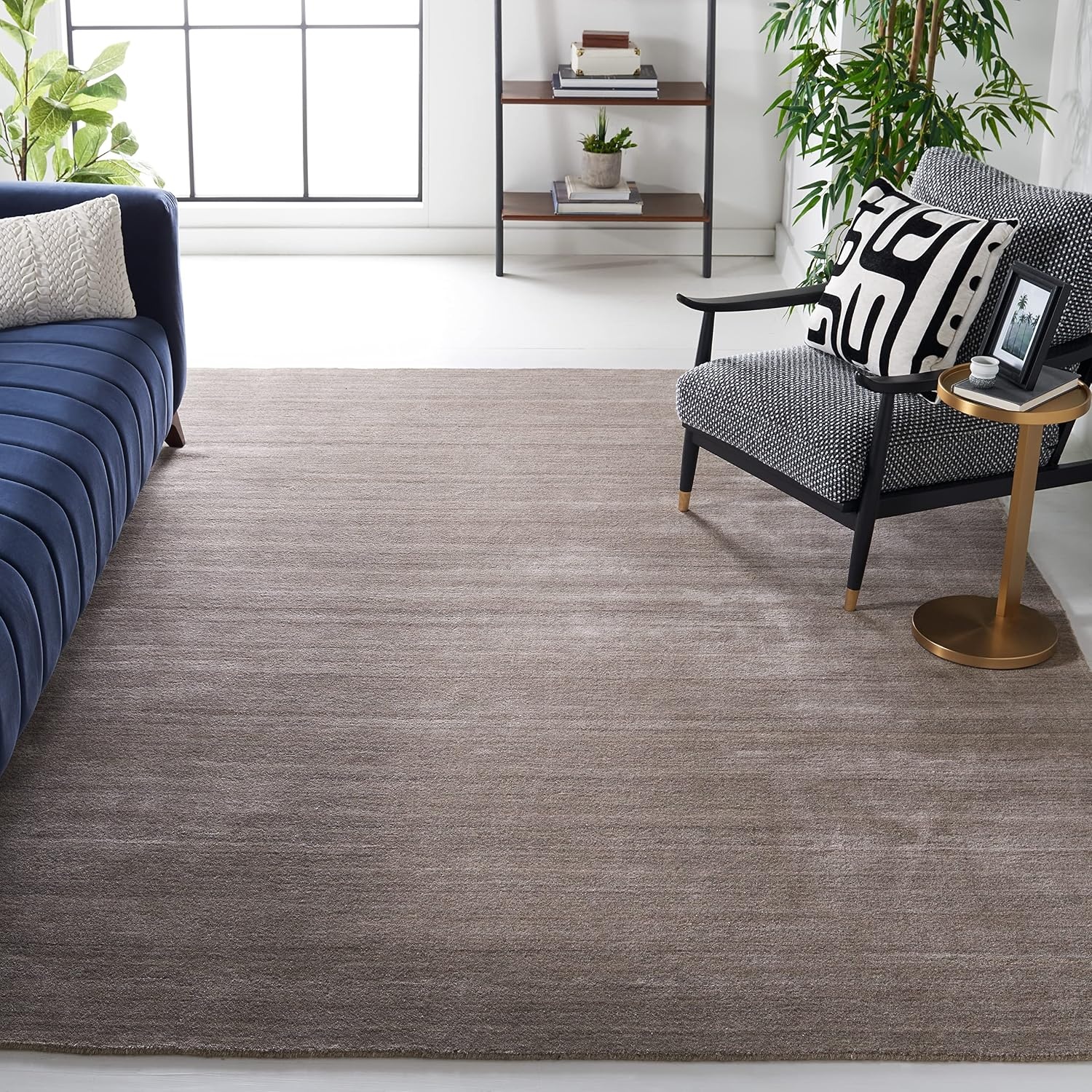 image:imageSAFAVIEH Area Rug 8x10 Himalaya Collection Large Stone Handmade Wool Ideal for Living Room Bedroom Office Dining Space HIM820ATaupe