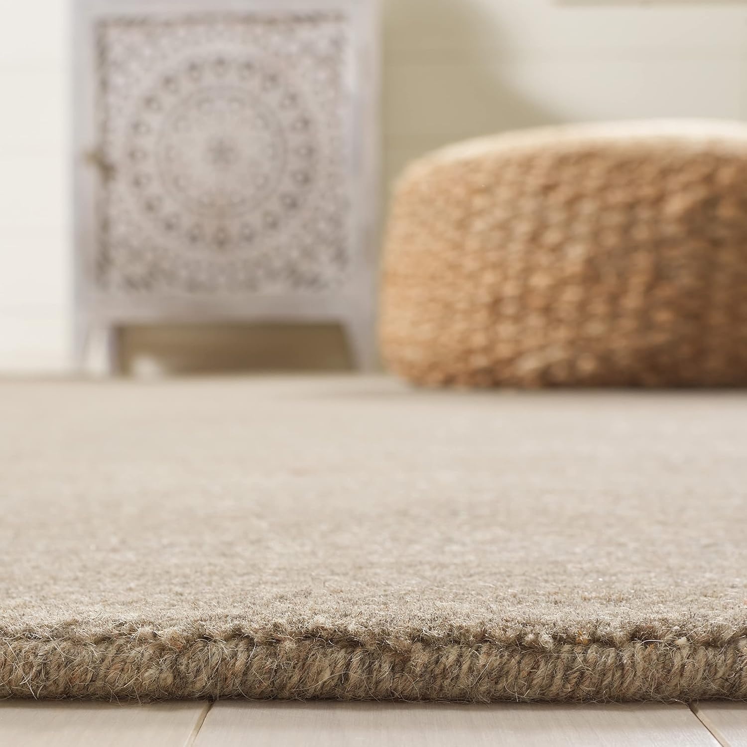 image:imageSAFAVIEH Area Rug 8x10 Himalaya Collection Large Stone Handmade Wool Ideal for Living Room Bedroom Office Dining Space HIM820ATaupe
