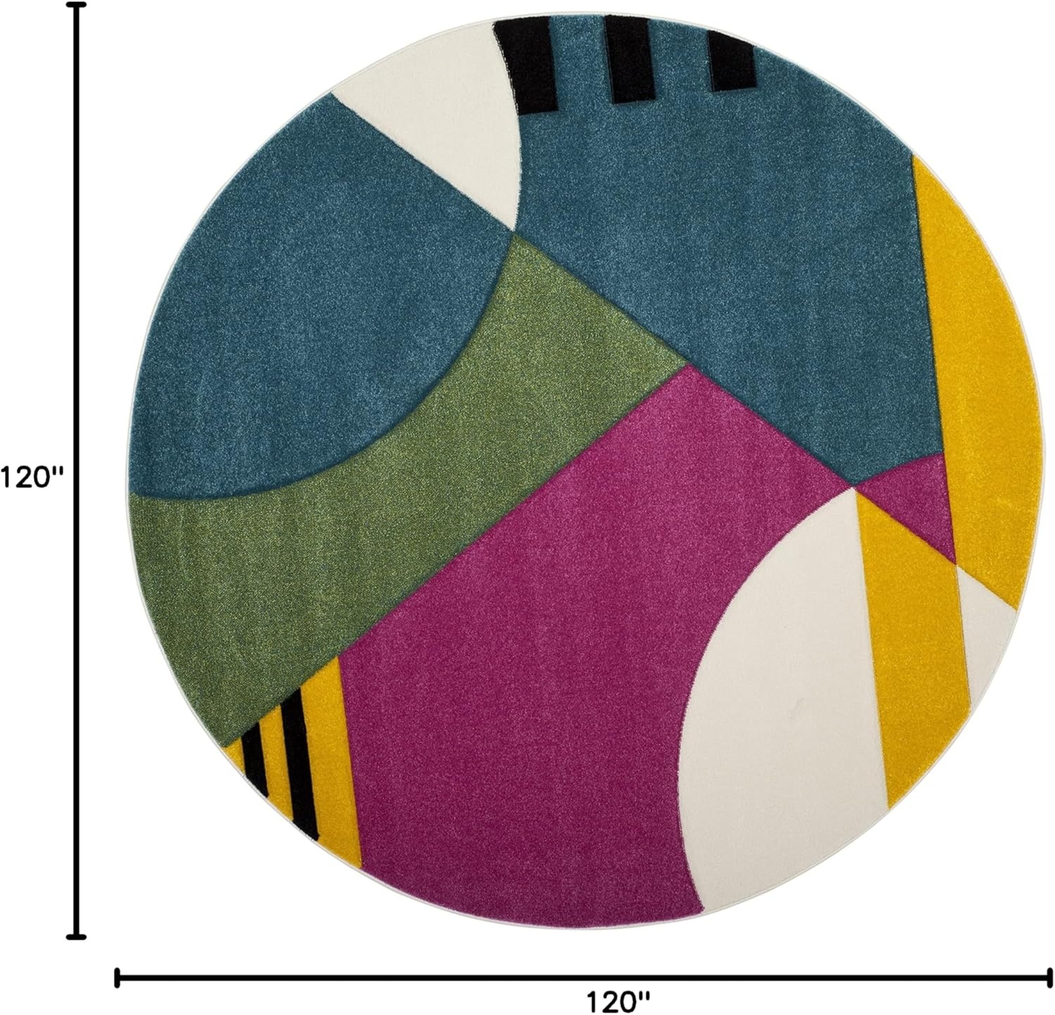 image:imageSAFAVIEH Area Rug 8x10 Hollywood Collection Large Peacock Blue amp Fuchsia MidCentury Modern Design NonShedding amp Easy Cleaning Ideal for Living Room Bedroom Office Dining Space HLW706CPeacock BlueFuchsia