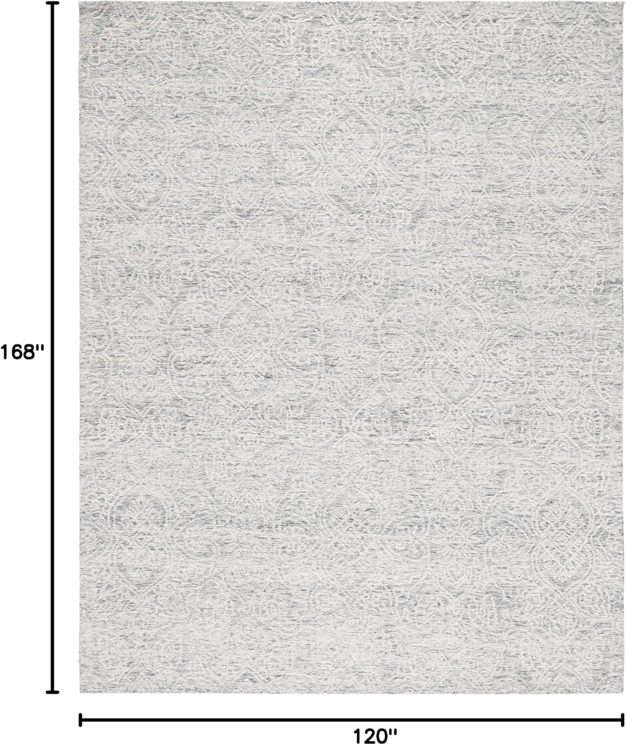 image:imageSAFAVIEH Area Rug 8x10 Metro Collection Large Natural amp Ivory Handmade Wool Ideal for Living Room Bedroom Dining Space MET998ADark GreyIvory