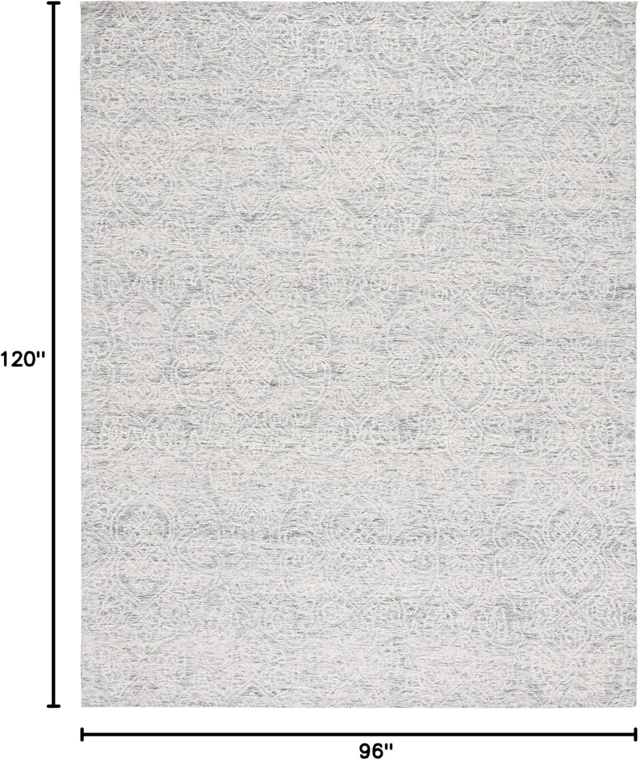 image:imageSAFAVIEH Area Rug 8x10 Metro Collection Large Natural amp Ivory Handmade Wool Ideal for Living Room Bedroom Dining Space MET998ADark GreyIvory