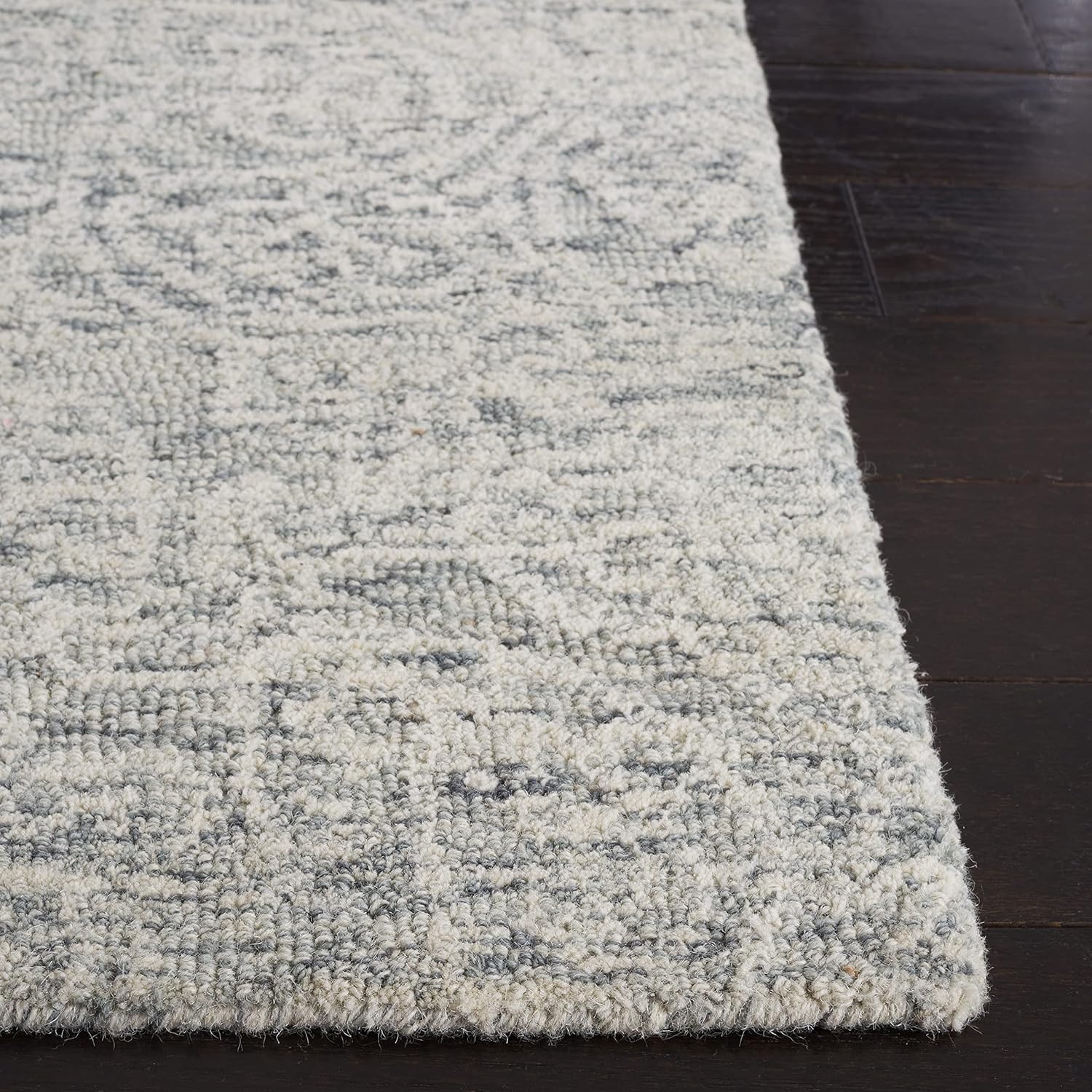 image:imageSAFAVIEH Area Rug 8x10 Metro Collection Large Natural amp Ivory Handmade Wool Ideal for Living Room Bedroom Dining Space MET998ADark GreyIvory