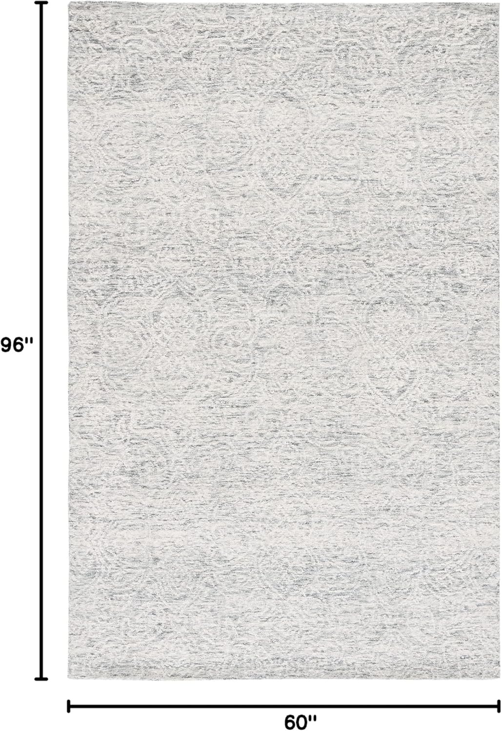image:imageSAFAVIEH Area Rug 8x10 Metro Collection Large Natural amp Ivory Handmade Wool Ideal for Living Room Bedroom Dining Space MET998ADark GreyIvory