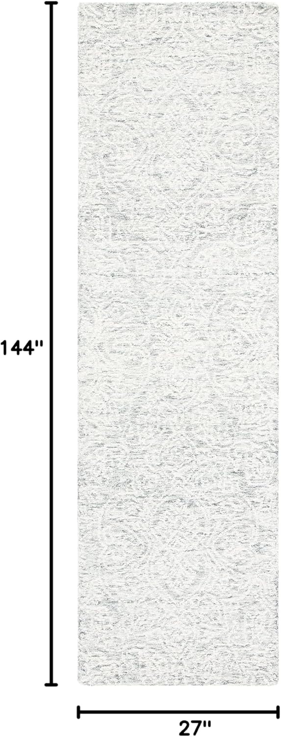 image:imageSAFAVIEH Area Rug 8x10 Metro Collection Large Natural amp Ivory Handmade Wool Ideal for Living Room Bedroom Dining Space MET998ADark GreyIvory