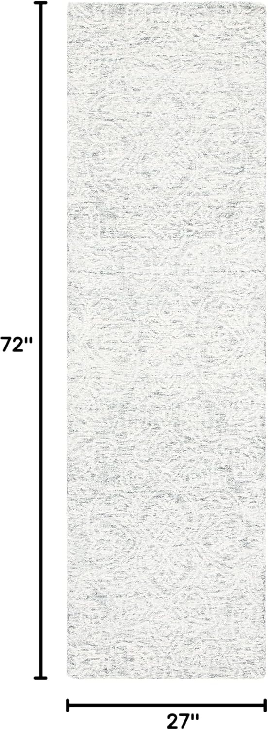 image:imageSAFAVIEH Area Rug 8x10 Metro Collection Large Natural amp Ivory Handmade Wool Ideal for Living Room Bedroom Dining Space MET998ADark GreyIvory