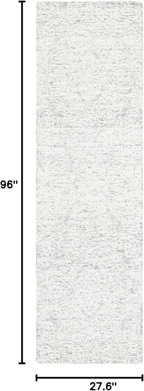 image:imageSAFAVIEH Area Rug 8x10 Metro Collection Large Natural amp Ivory Handmade Wool Ideal for Living Room Bedroom Dining Space MET998ADark GreyIvory