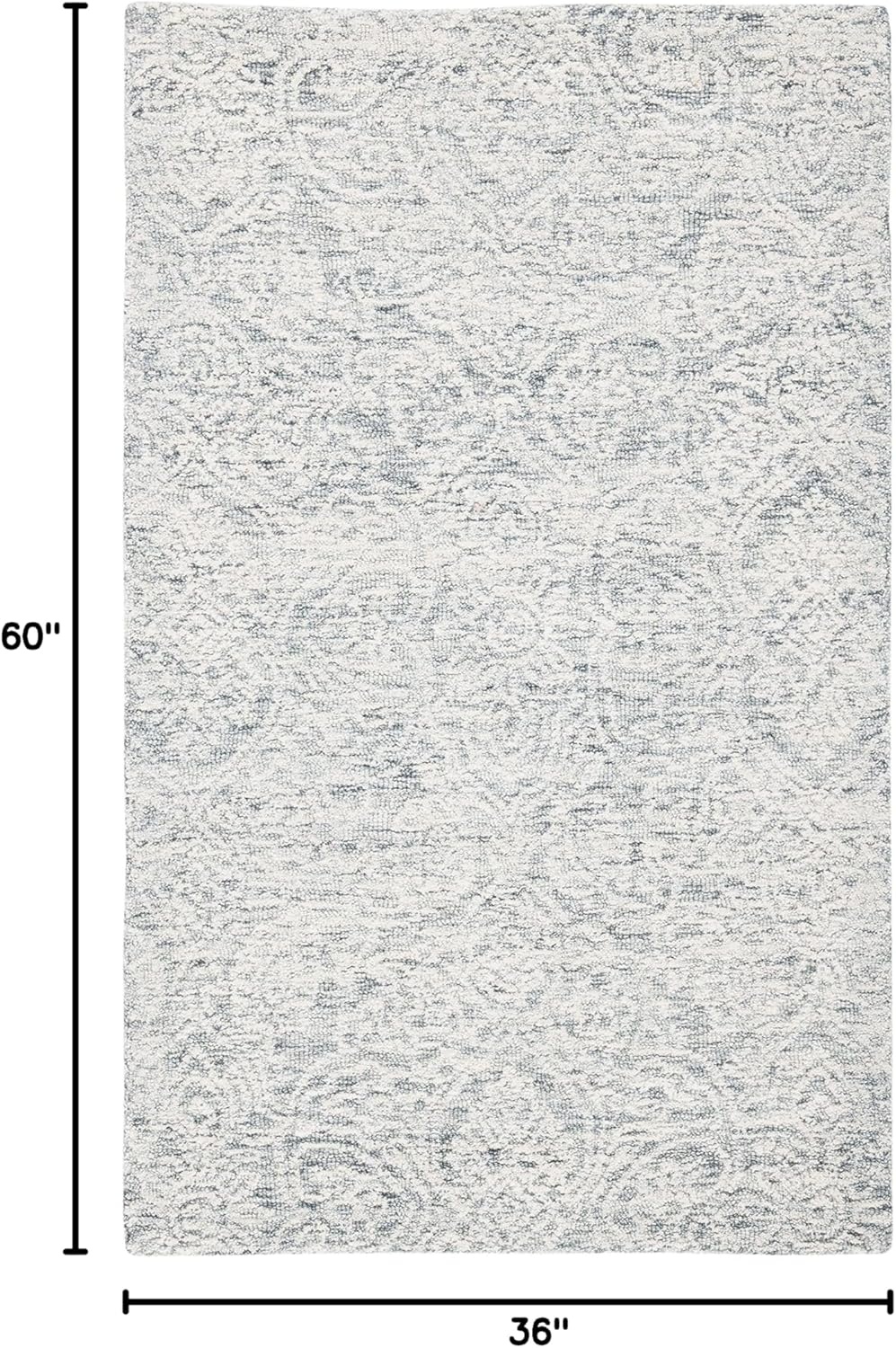 image:imageSAFAVIEH Area Rug 8x10 Metro Collection Large Natural amp Ivory Handmade Wool Ideal for Living Room Bedroom Dining Space MET998ADark GreyIvory