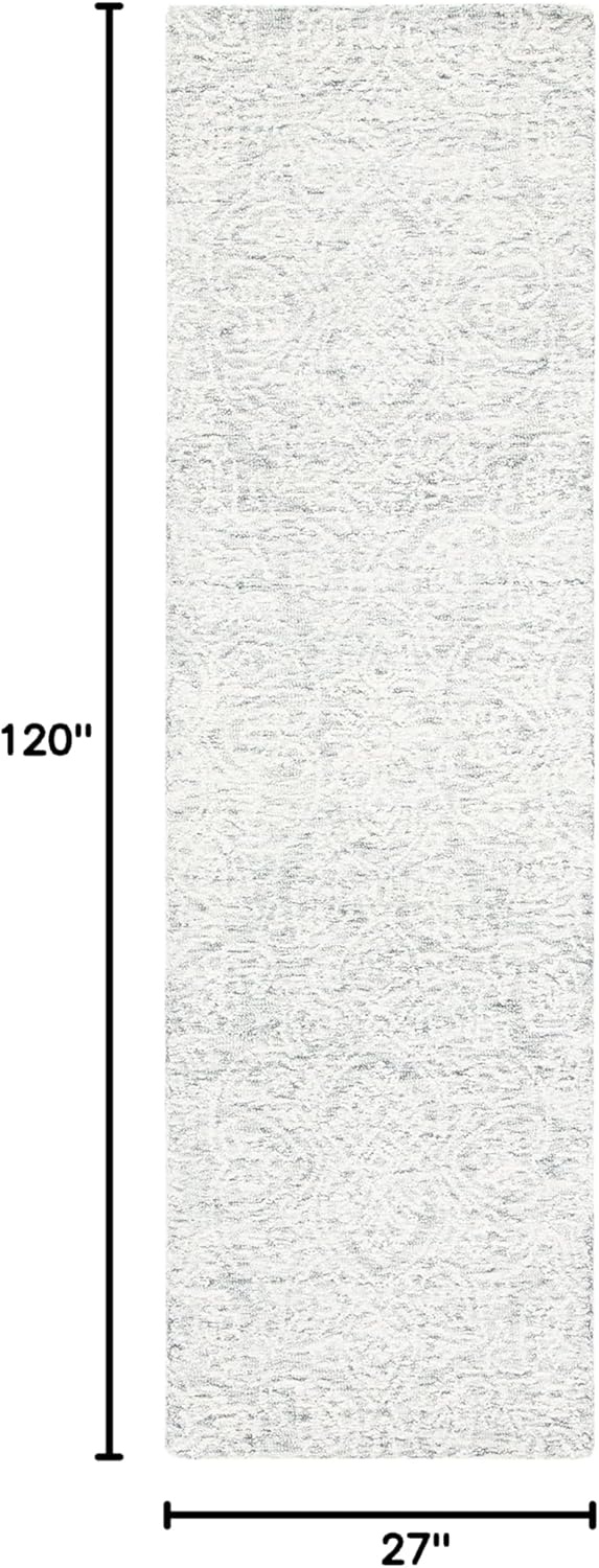 image:imageSAFAVIEH Area Rug 8x10 Metro Collection Large Natural amp Ivory Handmade Wool Ideal for Living Room Bedroom Dining Space MET998ADark GreyIvory