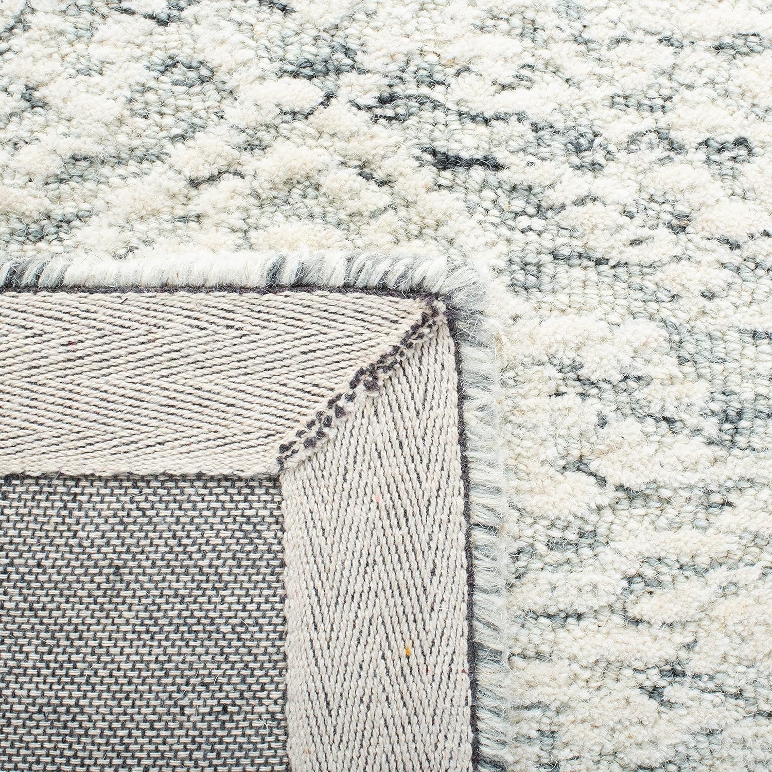 image:imageSAFAVIEH Area Rug 8x10 Metro Collection Large Natural amp Ivory Handmade Wool Ideal for Living Room Bedroom Dining Space MET998ADark GreyIvory