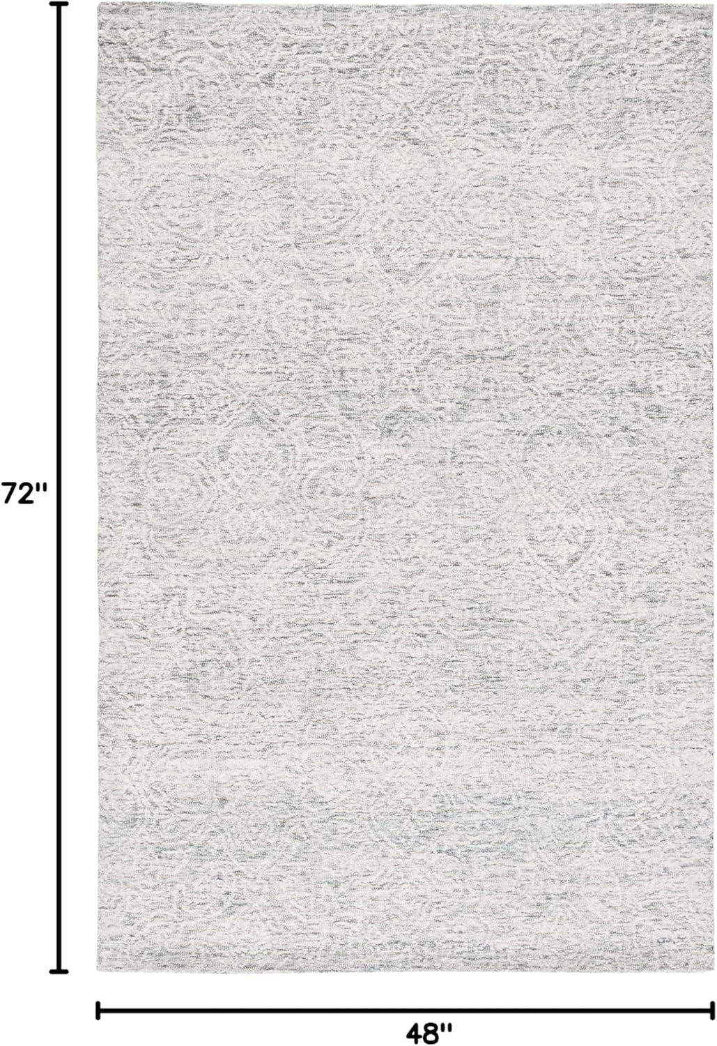 image:imageSAFAVIEH Area Rug 8x10 Metro Collection Large Natural amp Ivory Handmade Wool Ideal for Living Room Bedroom Dining Space MET998ADark GreyIvory