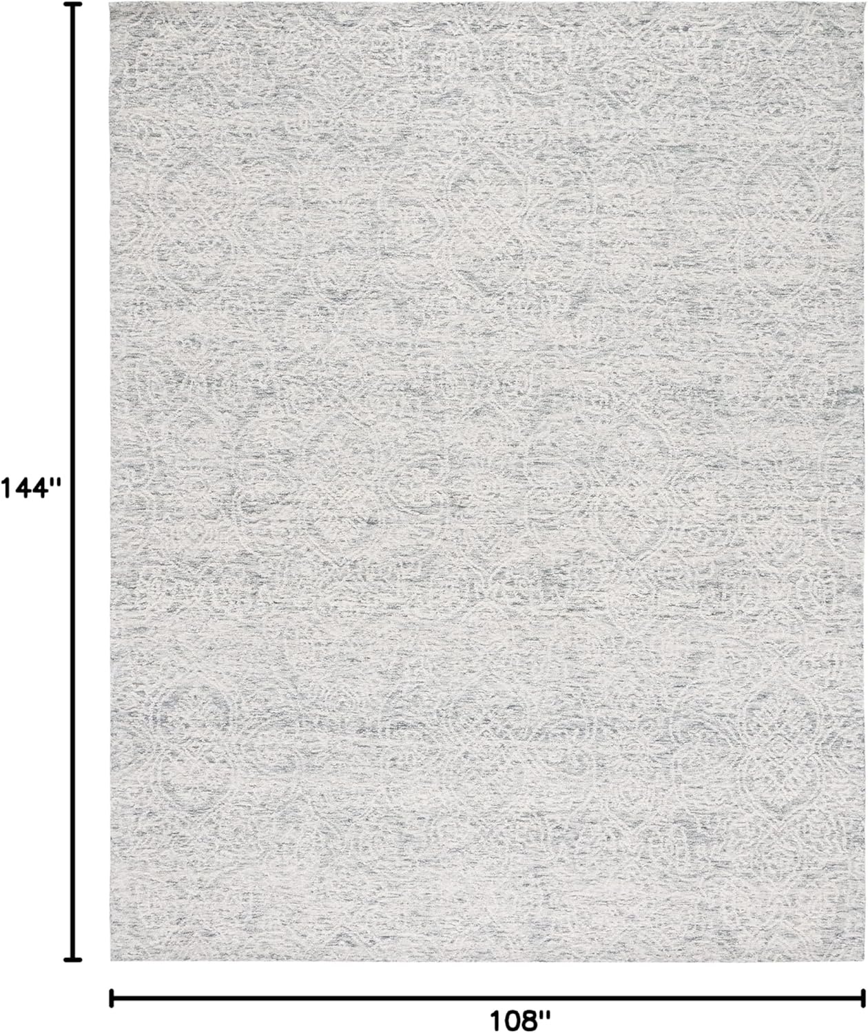 image:imageSAFAVIEH Area Rug 8x10 Metro Collection Large Natural amp Ivory Handmade Wool Ideal for Living Room Bedroom Dining Space MET998ADark GreyIvory