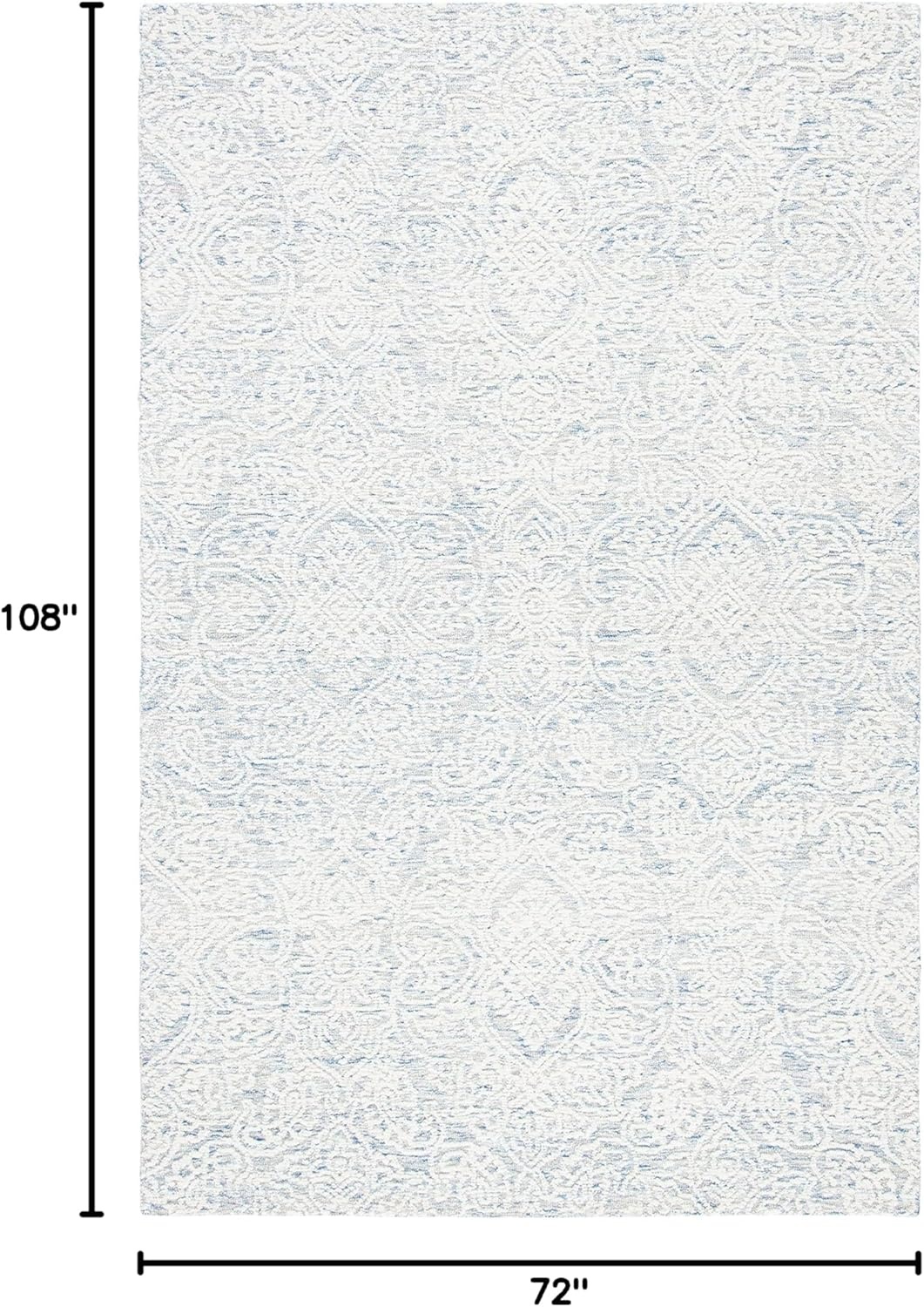 image:imageSAFAVIEH Area Rug 8x10 Metro Collection Large Natural amp Ivory Handmade Wool Ideal for Living Room Bedroom Dining Space MET998ALight Blue Ivory