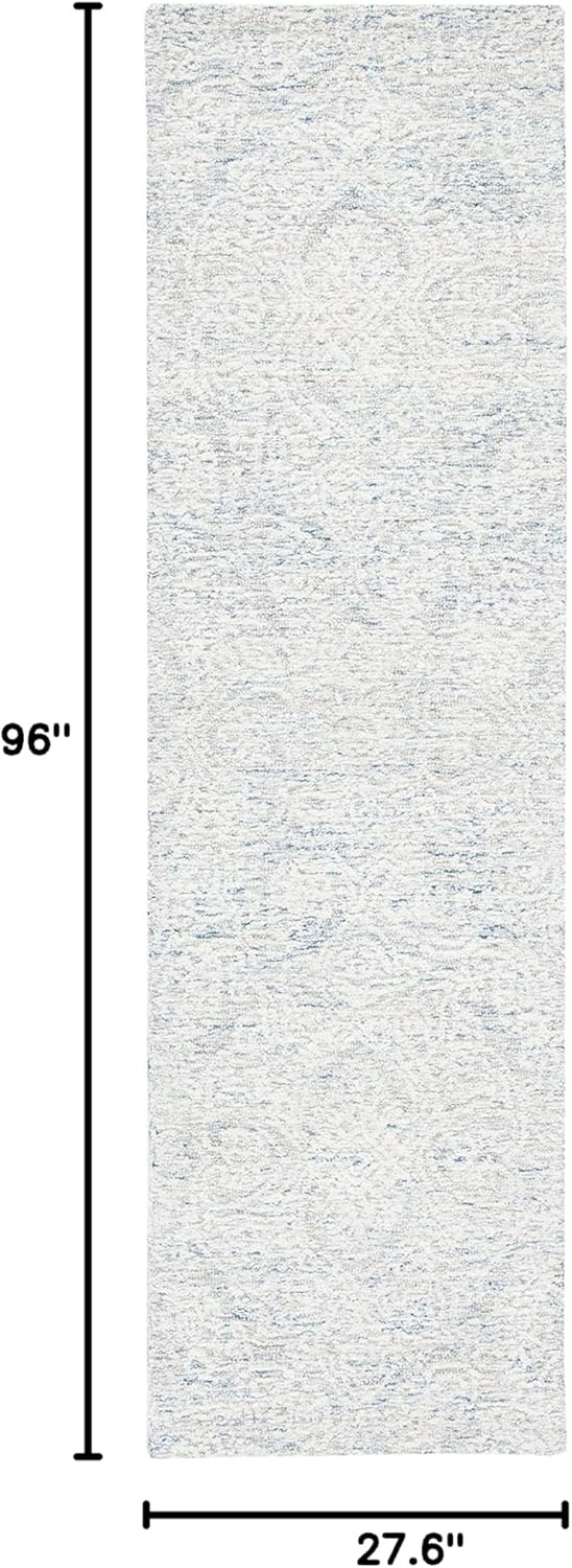 image:imageSAFAVIEH Area Rug 8x10 Metro Collection Large Natural amp Ivory Handmade Wool Ideal for Living Room Bedroom Dining Space MET998ALight Blue Ivory