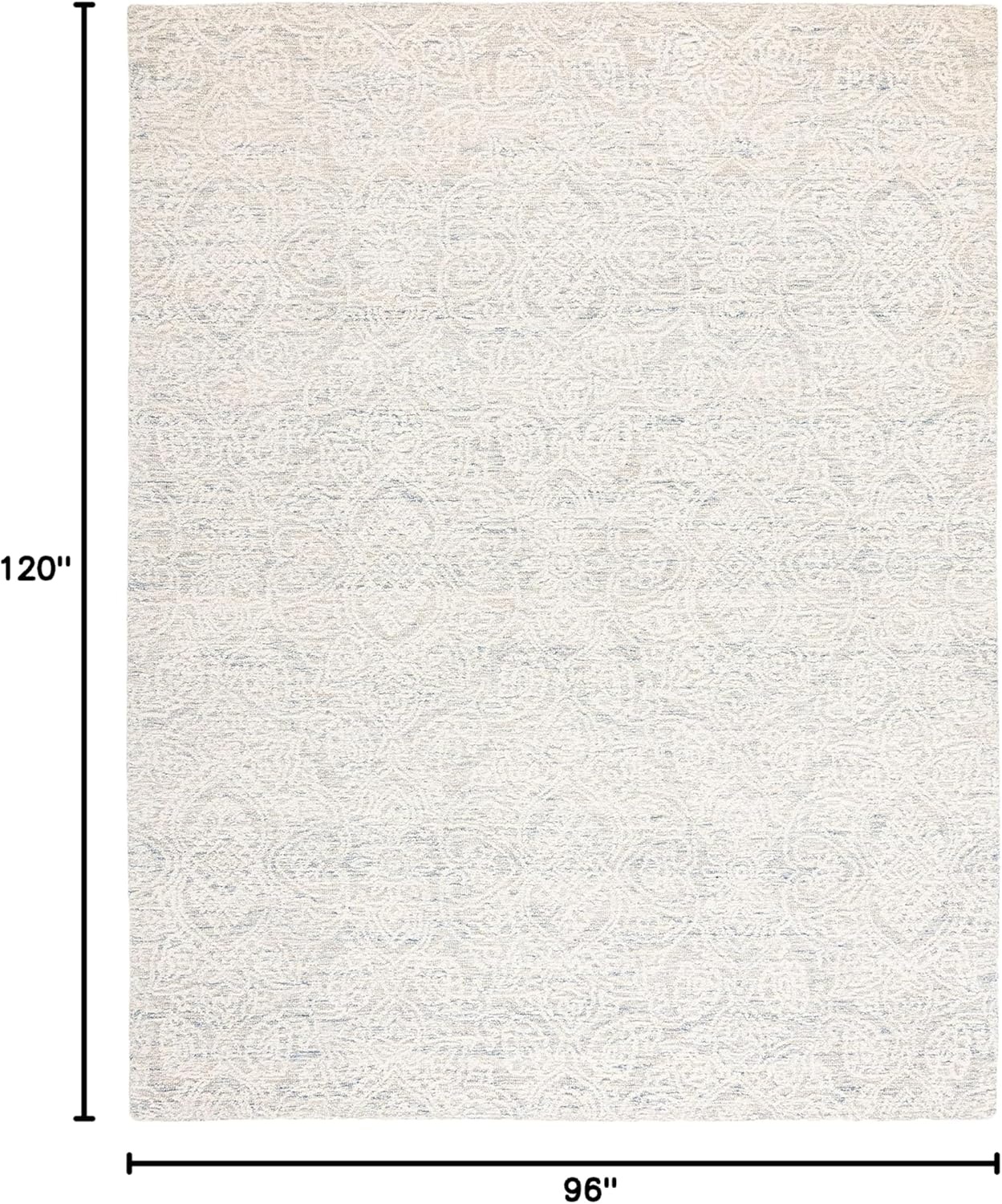 image:imageSAFAVIEH Area Rug 8x10 Metro Collection Large Natural amp Ivory Handmade Wool Ideal for Living Room Bedroom Dining Space MET998ALight Blue Ivory