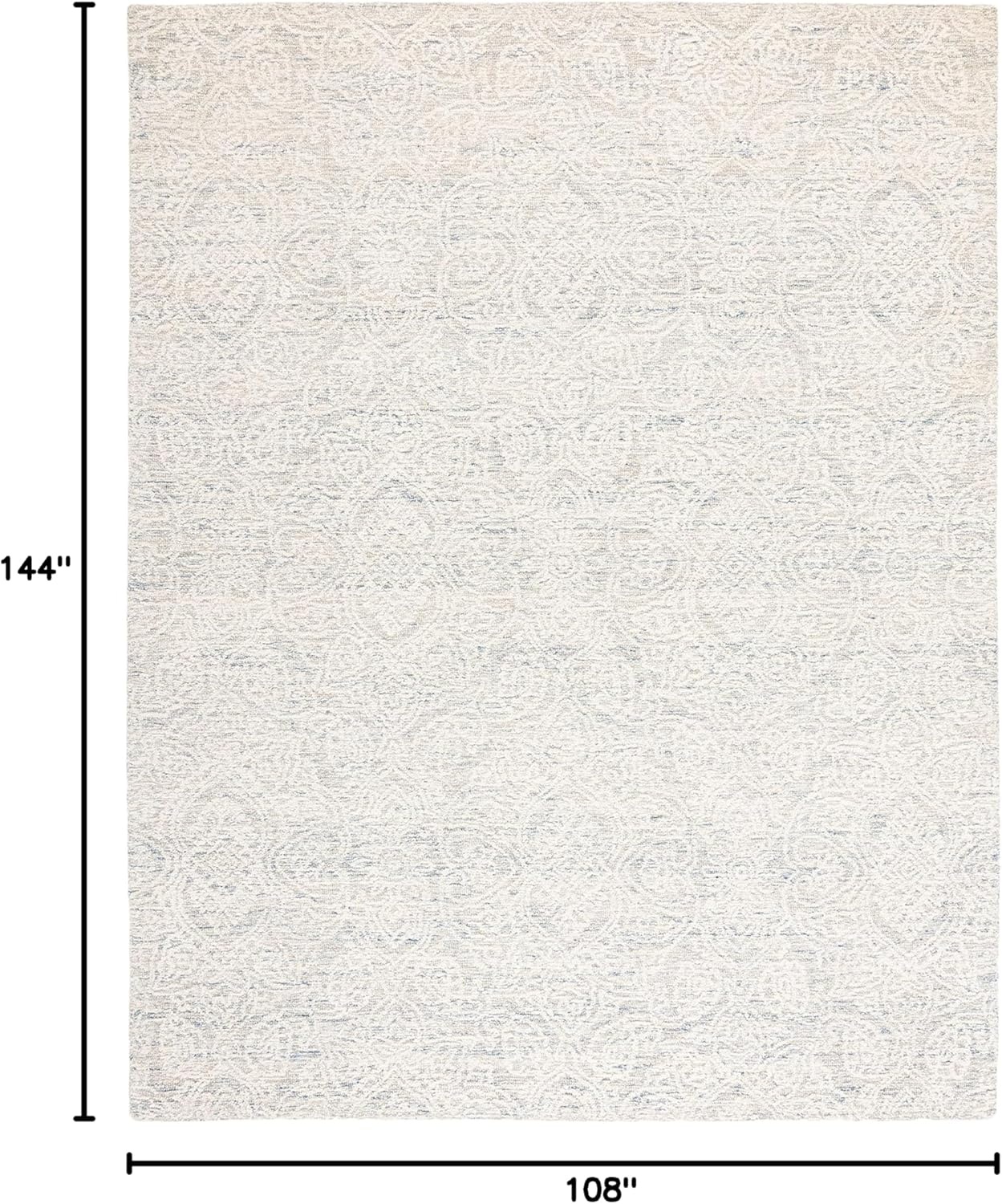 image:imageSAFAVIEH Area Rug 8x10 Metro Collection Large Natural amp Ivory Handmade Wool Ideal for Living Room Bedroom Dining Space MET998ALight Blue Ivory