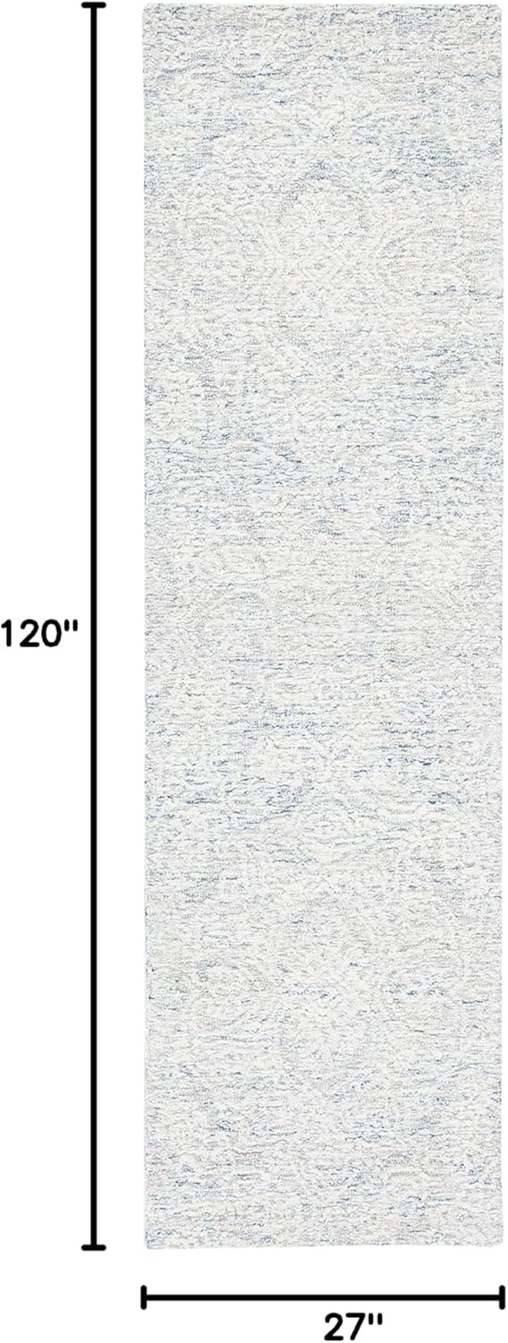 image:imageSAFAVIEH Area Rug 8x10 Metro Collection Large Natural amp Ivory Handmade Wool Ideal for Living Room Bedroom Dining Space MET998ALight Blue Ivory