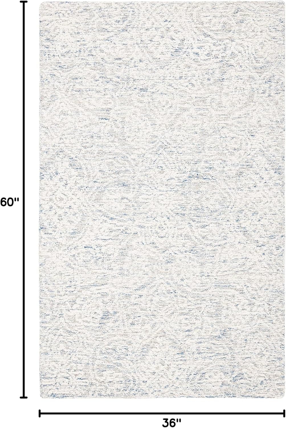 image:imageSAFAVIEH Area Rug 8x10 Metro Collection Large Natural amp Ivory Handmade Wool Ideal for Living Room Bedroom Dining Space MET998ALight Blue Ivory