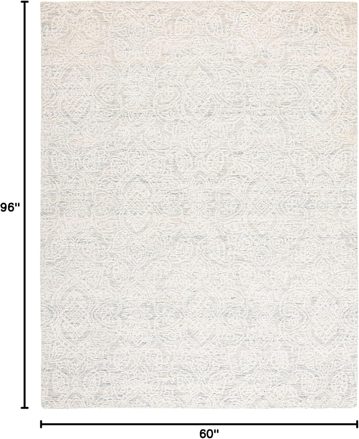 image:imageSAFAVIEH Area Rug 8x10 Metro Collection Large Natural amp Ivory Handmade Wool Ideal for Living Room Bedroom Dining Space MET998ALight Blue Ivory