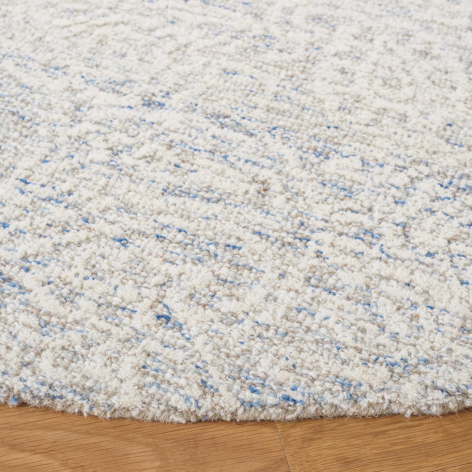 image:imageSAFAVIEH Area Rug 8x10 Metro Collection Large Natural amp Ivory Handmade Wool Ideal for Living Room Bedroom Dining Space MET998ALight Blue Ivory