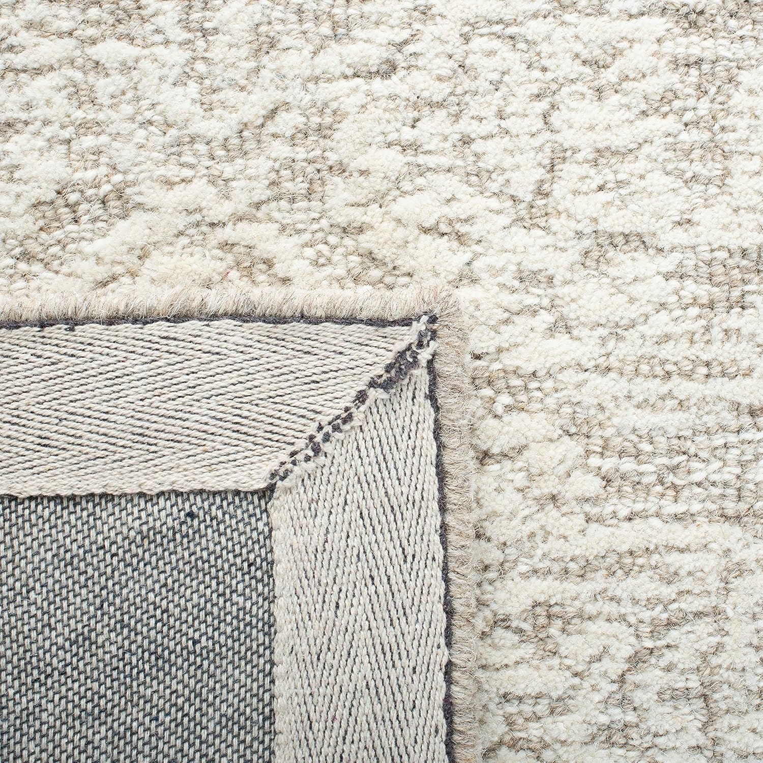 image:imageSAFAVIEH Area Rug 8x10 Metro Collection Large Natural amp Ivory Handmade Wool Ideal for Living Room Bedroom Dining Space MET998ANaturalIvory